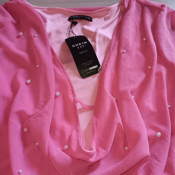 Plus size Pearls Beaded Bodycon Dress - Picture 5 of 16